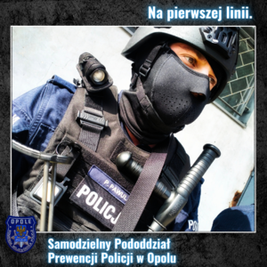 Zdjęcie przedstawia funkcjonariuszy Samodzielnego Pododdziału Prewencji Policji w Opolu.